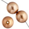 16 inch strand of 6mm Rose Gold Round Glass Pearl Beads