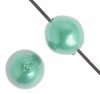 16 inch strand of 6mm Light Teal Round Glass Pearl Beads