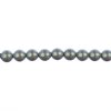 8 inch strand of 8mm Iridescent Grey Round Glass Pearl Beads