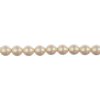 8 inch strand of 8mm Iridescent Light Cream Round Glass Pearl Beads