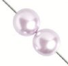 16 inch strand of 8mm Round Light Lilac Glass Pearl Beads