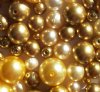 50 Grams of Midas Touch Gold Glass Pearl Mix
