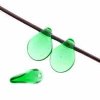 69, 5x7mm Transparent Medium Green Pip Beads
