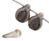 69, 5x7mm Gunmetal Glass Pip Beads