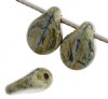 69, 5x7mm Opaque Olivine Travertine Pip Beads
