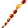 6.5 Inch Strand of Topaz / Orange Glass, Ceramic, and Howlite Skull Beads