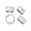 4, 13x5mm Silver Global Chic Round Channel Beads
