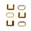 6, 13x8mm Gold Global Chic Oval Slider Beads