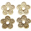 4, 29mm Gold Global Chic Hammered Flower Sliders