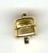 GF0001 1, 6mm Gold Filled Magnetic Button Clasp