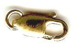 GF2200 1, 10mm Gold Filled Lobster Clasp with Ring