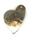 GF1903 1, 18x15mm Gold Filled Hammered Heart Pendant