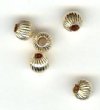 GF1070 5, 4mm Gold Filled Pleated Round Beads