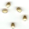 GF1620 5, 6x4mm Gold Filled Pleated Oval Beads