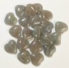 20 15mm Smoke Grey and Green Marble Hearts