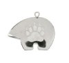 1, 20x28mm Rhodium Plated Hematite Bear Pendant