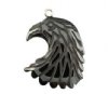 1, 35x25mm Hematite Eagle Head Pendant
