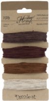 Dazzle-It! Shades of Bronze Mix 10lb Hemp Cord - Card