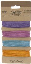 Dazzle-It! Pastel Colour Mix 10lb Hemp Cord - Card