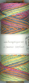 Hemptique 20lb 205 Feet Variegated Rainbow Cord (Spool)