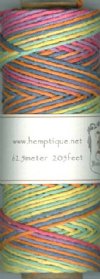 Hemptique 20lb 197 Feet Variegated Rainbow Cord (Spool)