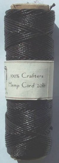 Hemptique 20lb 105 Feet Dark Brown Cord (Spool)