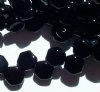 30, 6mm Jet Czech Glass Two Hole Honeycomb Beads