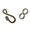 18 Pairs of Antique Brass Hook and Eye Clasps