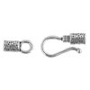 5 Sets of 27x8mm Antique Silver Glue In Hook and Eye Clasp