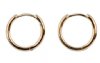 4 Pairs of 16mm Round Gold Huggie Hoop Earrings