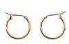 4 Pairs of 16mm Round Gold Huggie Hoop Earrings With Safety Catch