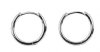 4 Pairs of 16mm Round Silver Huggie Hoop Earrings