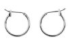 4 Pairs of 16mm Round Silver Huggie Hoop Earrings with Safety Catch