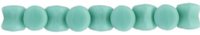 44 4x6mm Opaque Turquoise Alabaster Glass Pellet Beads