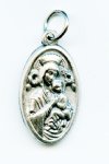 1 25x15mm Antique Silver Mary and Child Medal