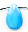 1, 25x16mm Blue Lace Agate Faceted Briolette