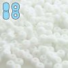 10 grams 3x6mm Opaque White Infinity Beads