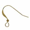 GF6411 1 Pair Gold Filled Flat Fish Hook Ear Wires with Ball