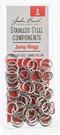 100, 8mm Stainless Steel Jump Rings 