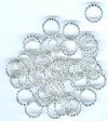 50 10mm Twisted Silver Plated Jump Rings