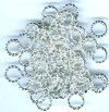 50 8mm Twisted Silver Plated Jump Rings