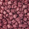 10 Grams 5x5mm Light Chalk Pink Metallic Dyed Two Hole Karo Beads