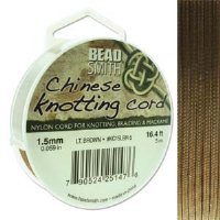 5 Meters of 1.5mm Knot-it! Light Brown Knotting Cord