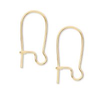 25 Pairs of 18mm Gold Plated Kidney Ear Wires