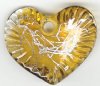 1 45x39mm Twisted Topaz and Silver Foil Heart Pendant