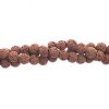 8 Inch Strand of 6mm Round Cinnamon Rust Lava Stone Beads