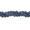 8 Inch Strand of 6mm Round Majestic Violet Lava Stone Beads