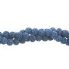 8 Inch Strand of 6mm Round Starry Night Lava Stone Beads