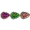 50 11x8mm Crystal Vitrail Leaf Beads