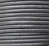 25 Meters of 1.5mm Metallic Dark Silver Leather Cord